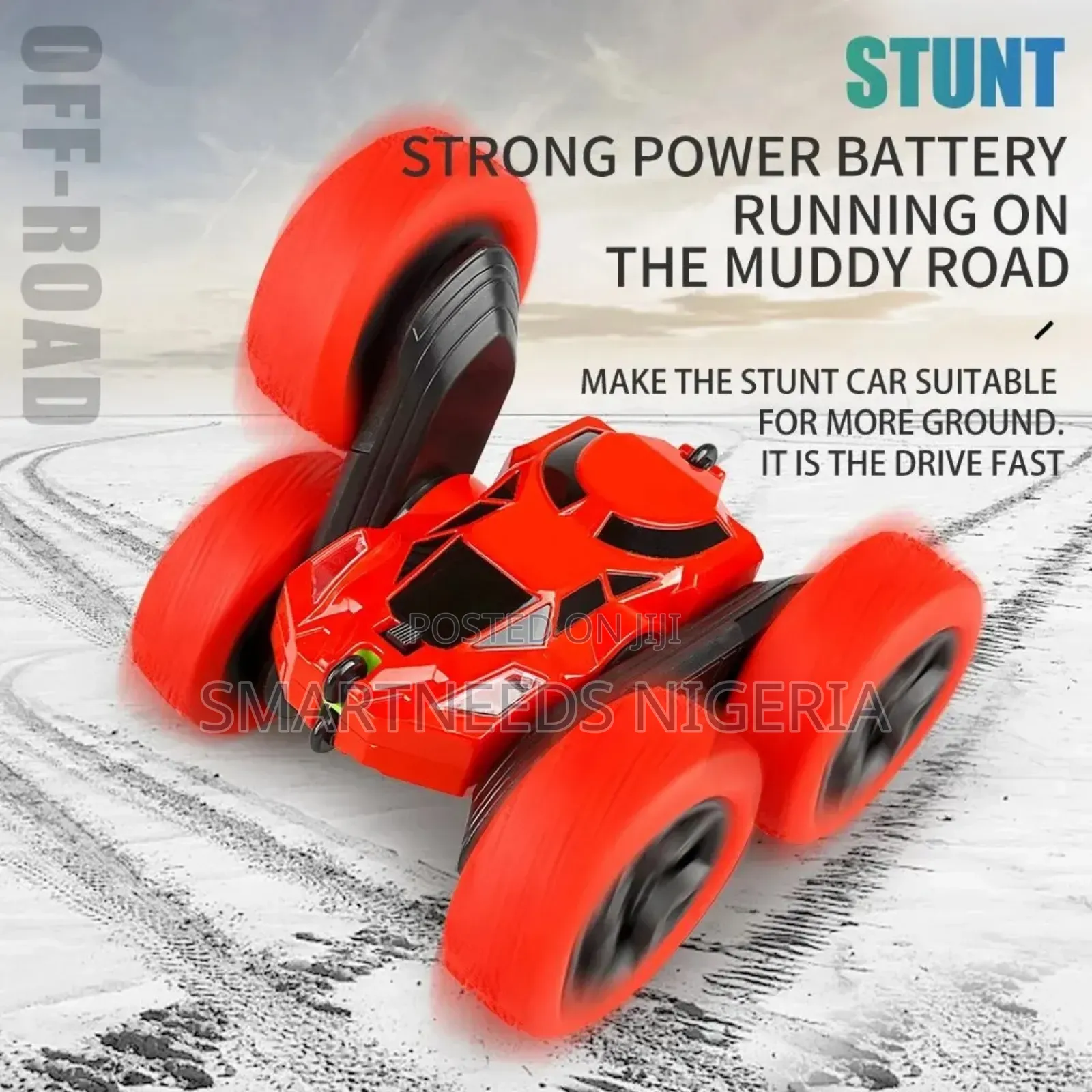 Stunt 2.4g Flip Children Toys Rc Remote Control Car- Red, Blue Yello