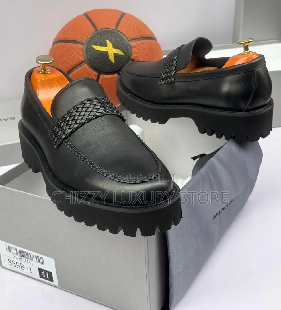 Balenciaga Quality Luxury Men Genuine Leather Shoe
