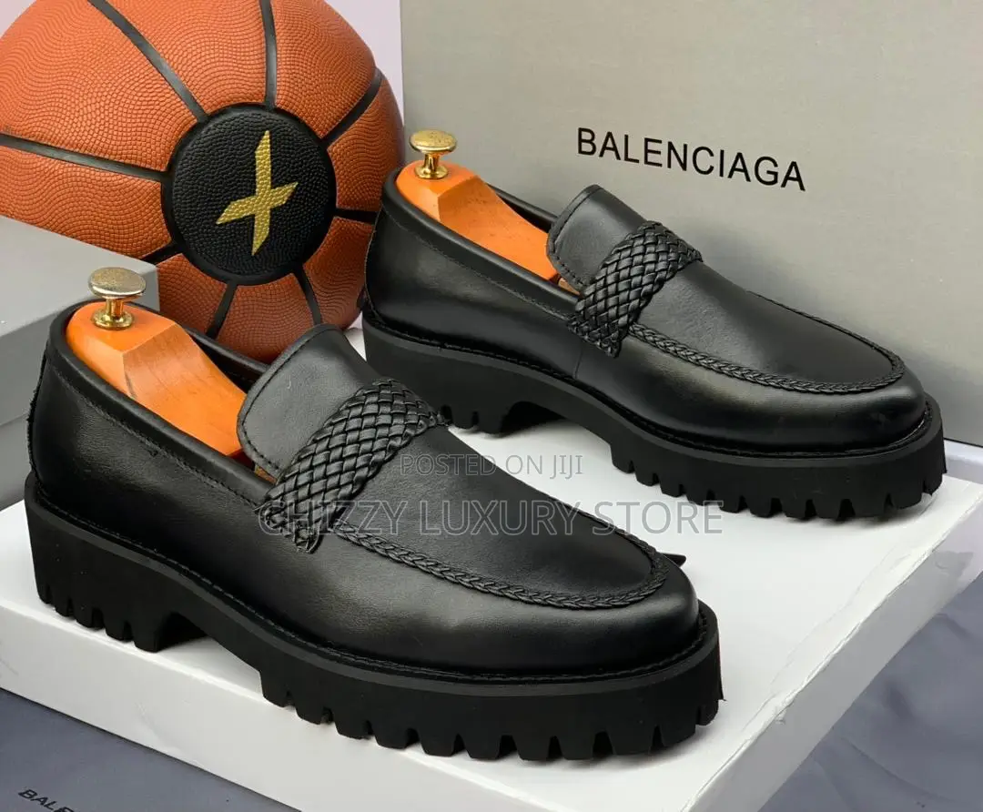Balenciaga Quality Luxury Men Genuine Leather Shoe