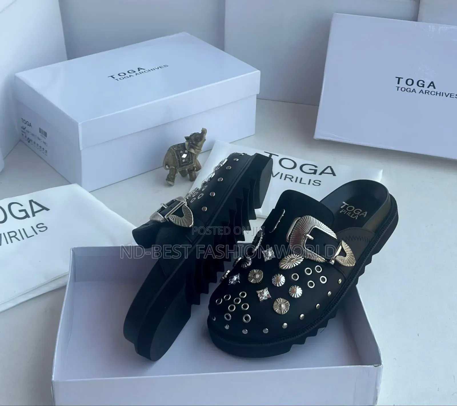 Black Designer Half Shoe