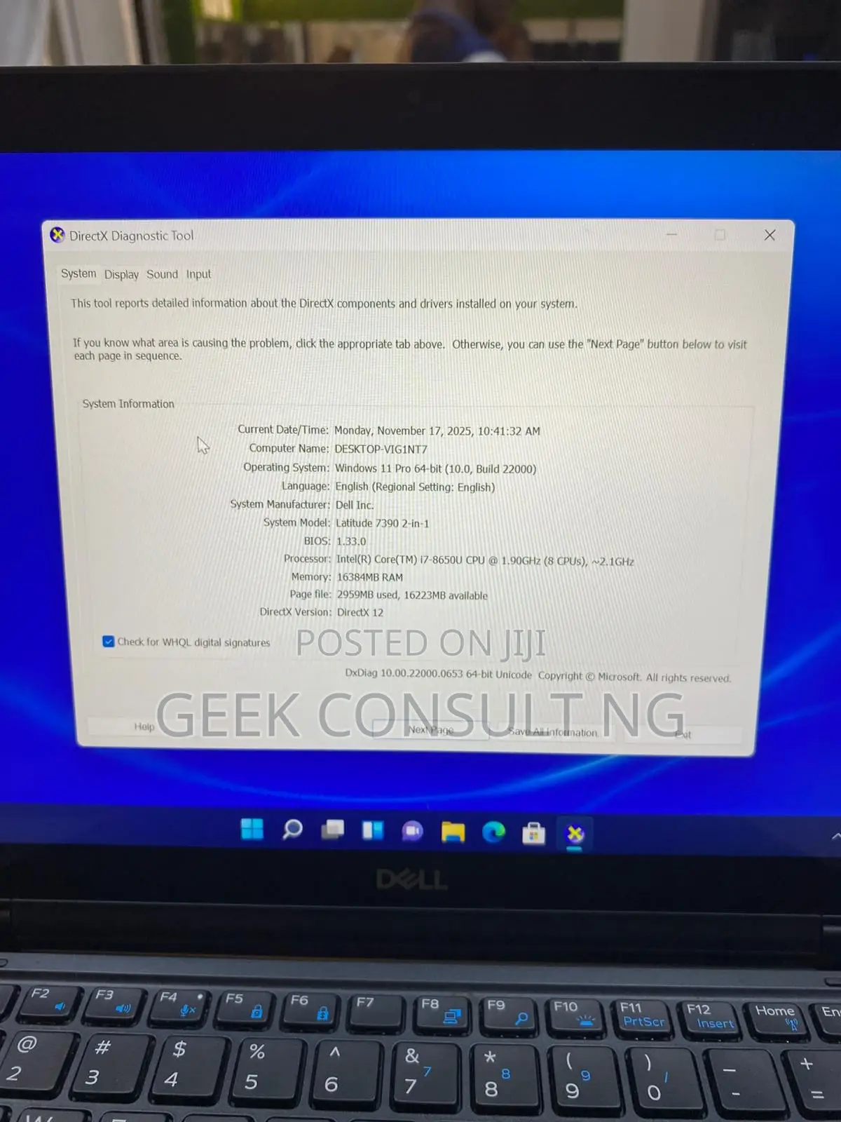 Laptop Dell Latitude 7390 16GB Intel Core i7 SSD 256GB