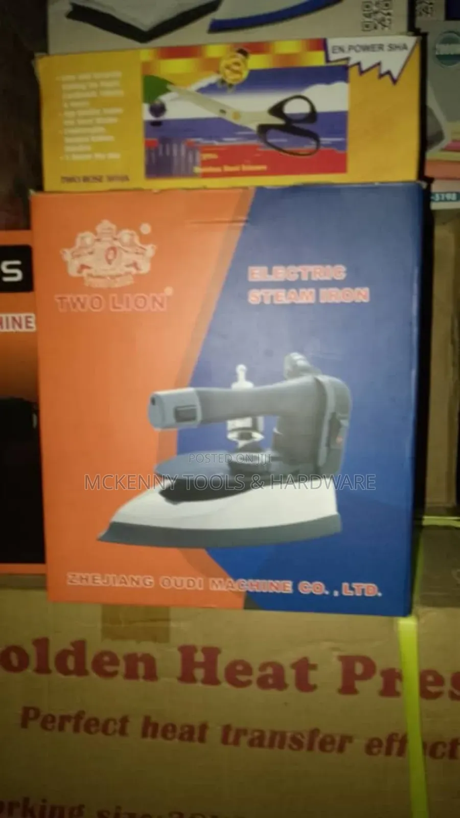 Two Lion Electric Industrial Steam Iron, Likely