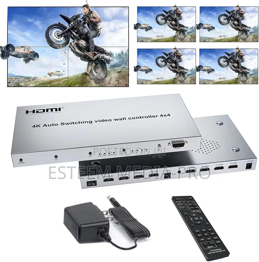  Video Wall Controller 4x4 Matrix Switch Splitter