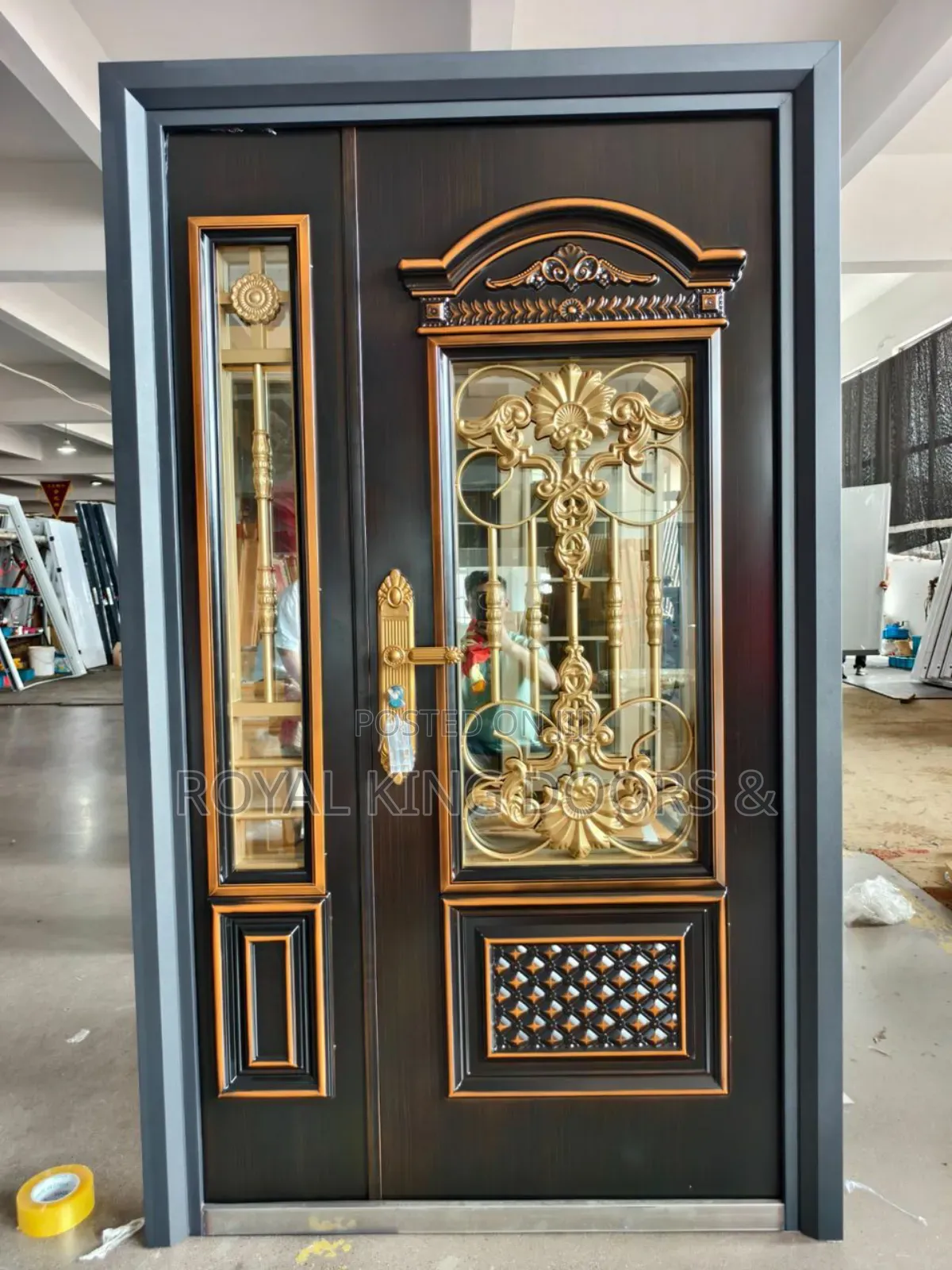 German Copper Cast With Glass