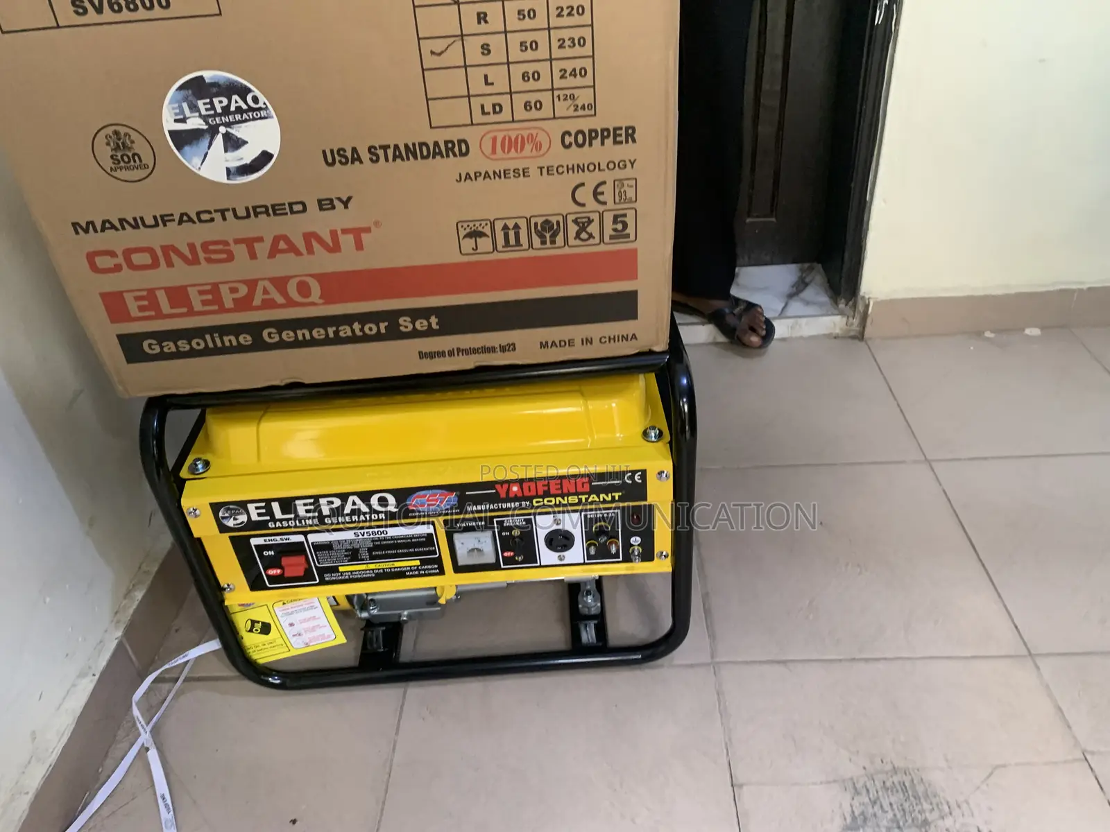 Elepaq Sv5800 3.5kva Manual Generator - 100% Copper