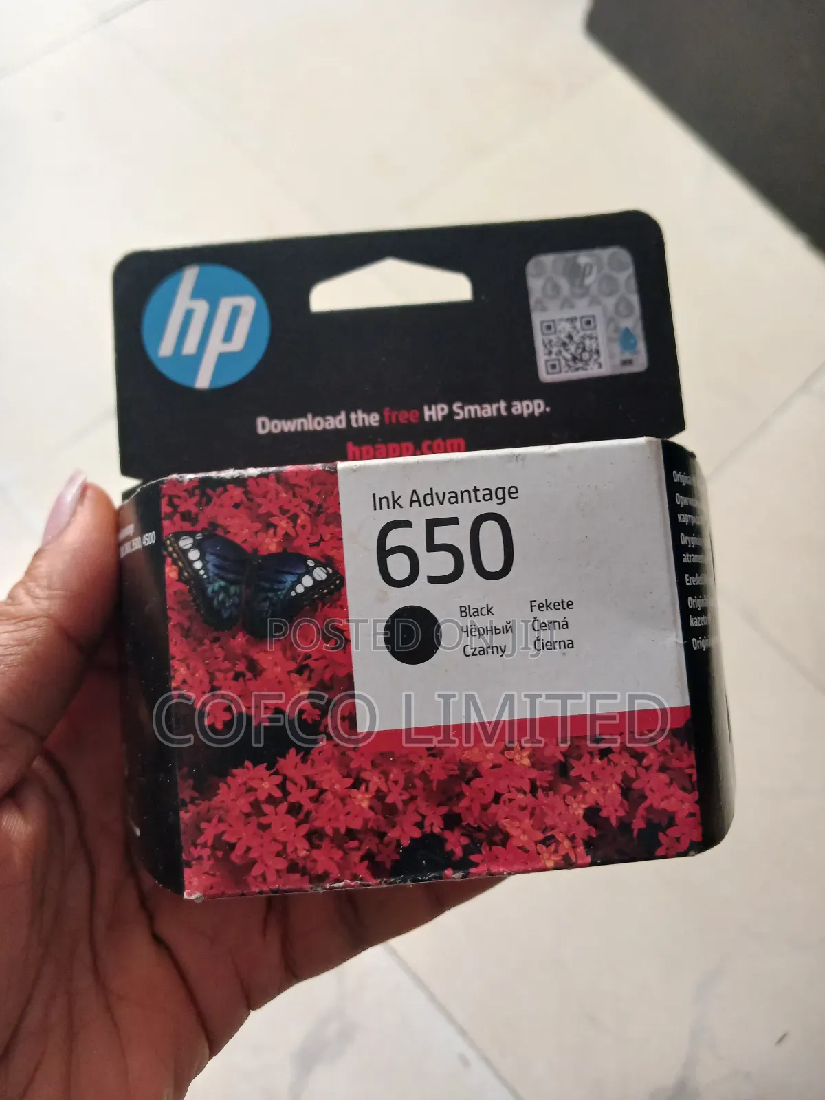 Hp 650 Black Original Ink Advantage Cartridge