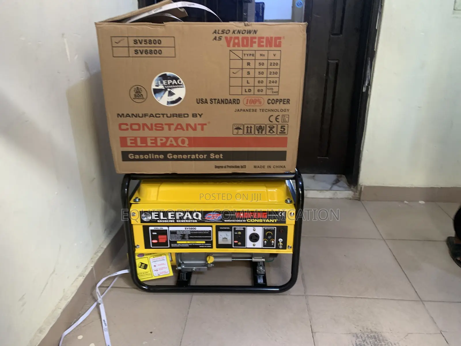 Elepaq 3.5kva Manual Generator Sv5800: Best-Value Generator