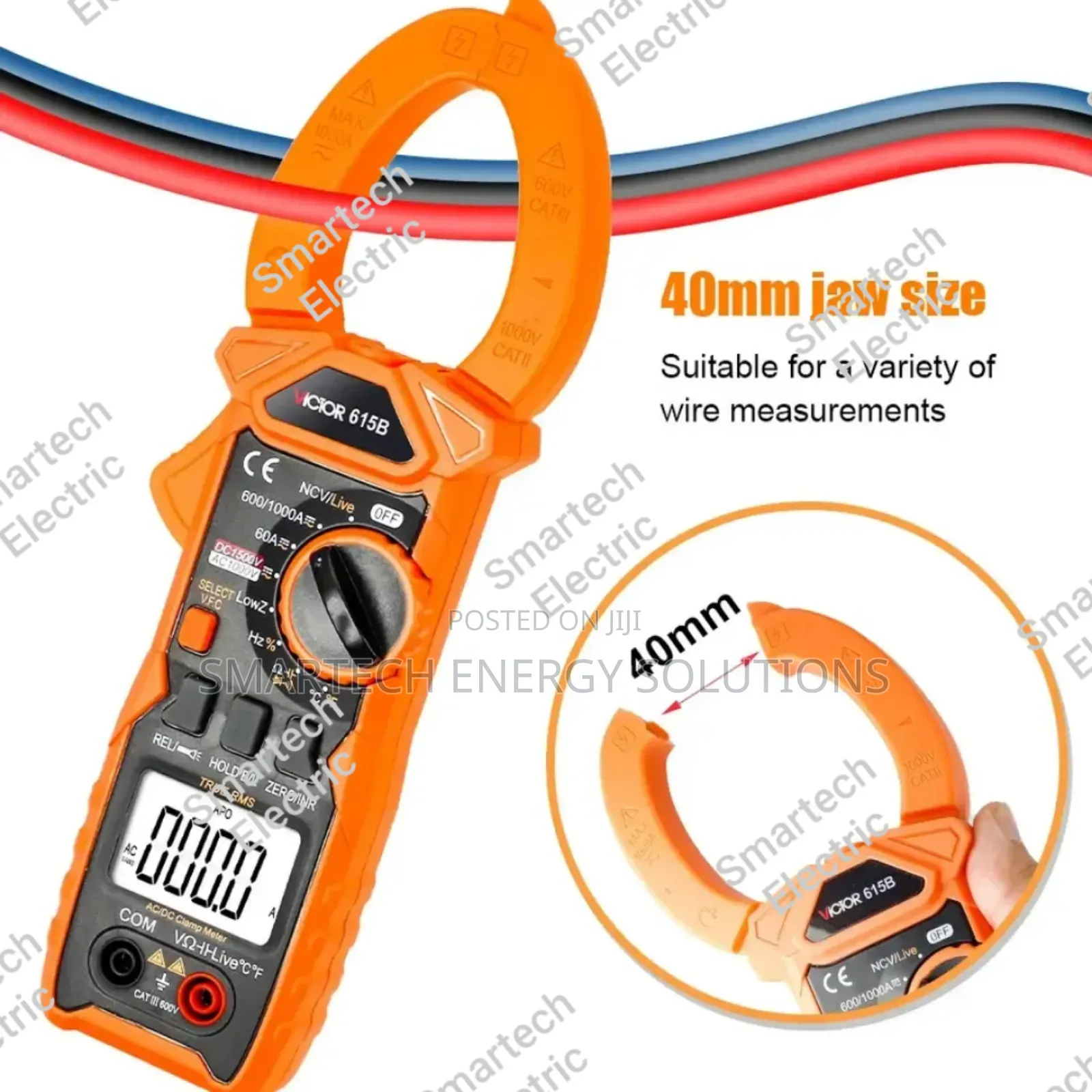 Victor 615b 1500v Ac/Dc 1000a RMS Digital Clamp Meter With Live NCV F
