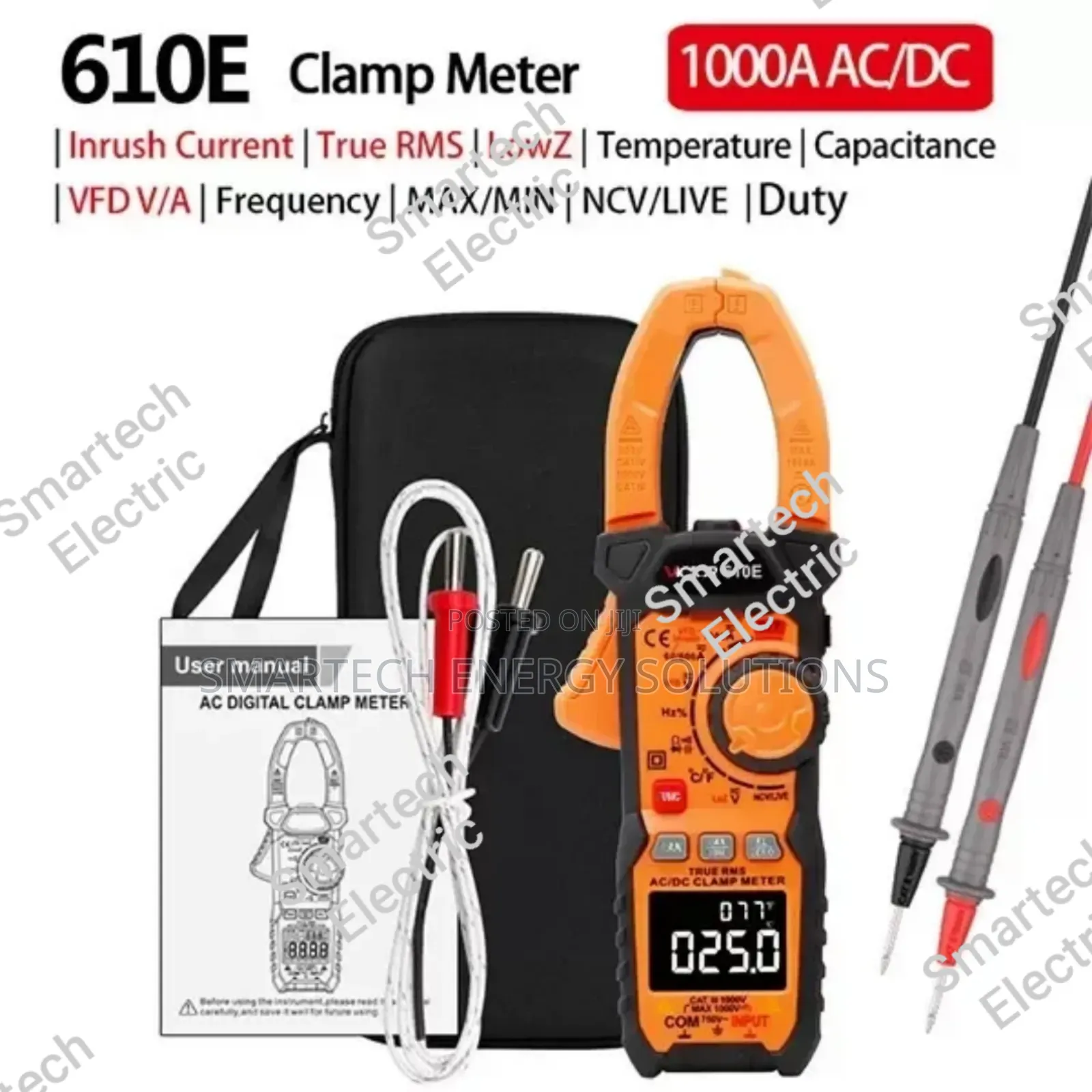 Victor 610e Ac/Dc 1000v 1000a Digital Clamp Meter NCV Live 6000 Counts