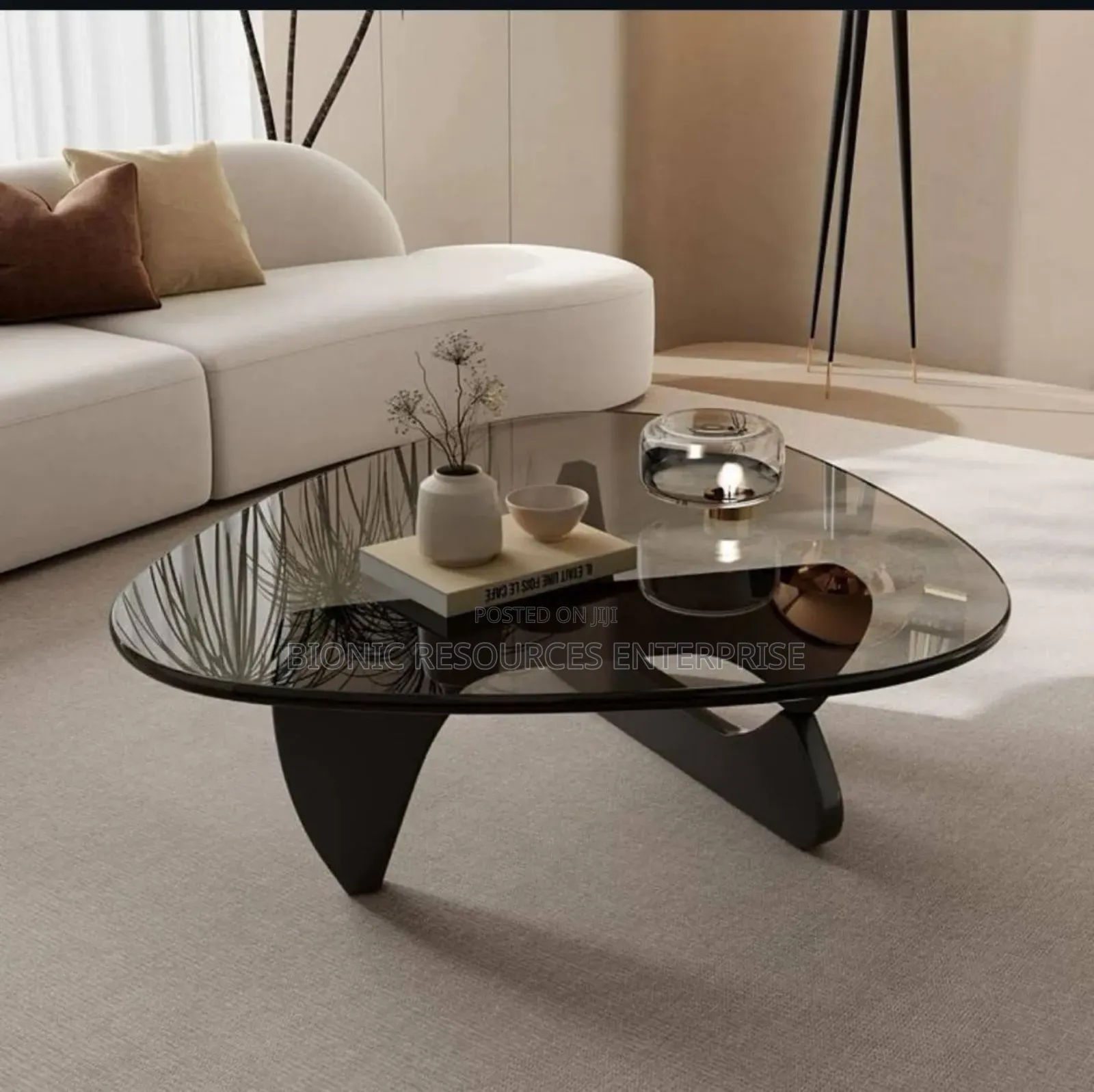 Glass Center Table Black Color