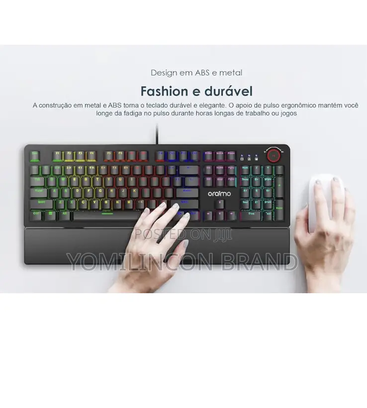 Oraimo Hyper Type Mechanical Gaming Keyboard With RGB Light Volume