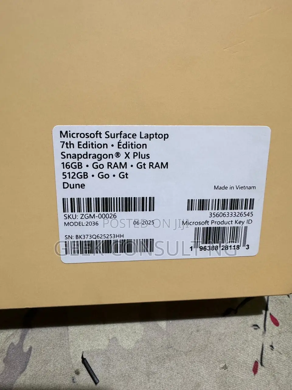 New Microsoft Surface Laptop 7 16GB Qualcomm Snapdragon X Elite 512GB