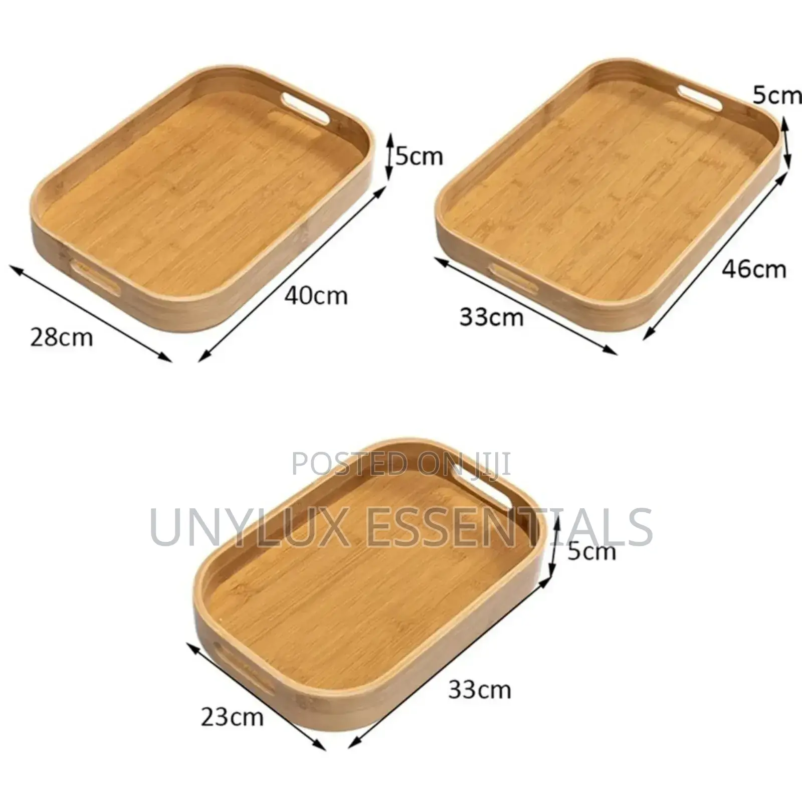 3in1 Bamboo Tray 
Set