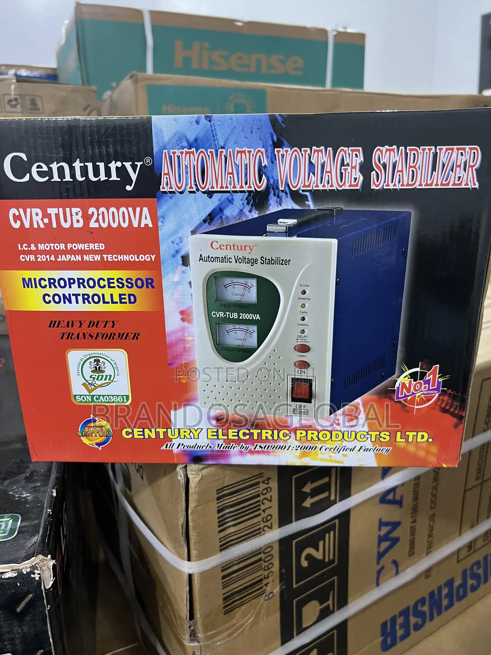 CVR-Tub2000va Century Floor Model | Voltage Safety