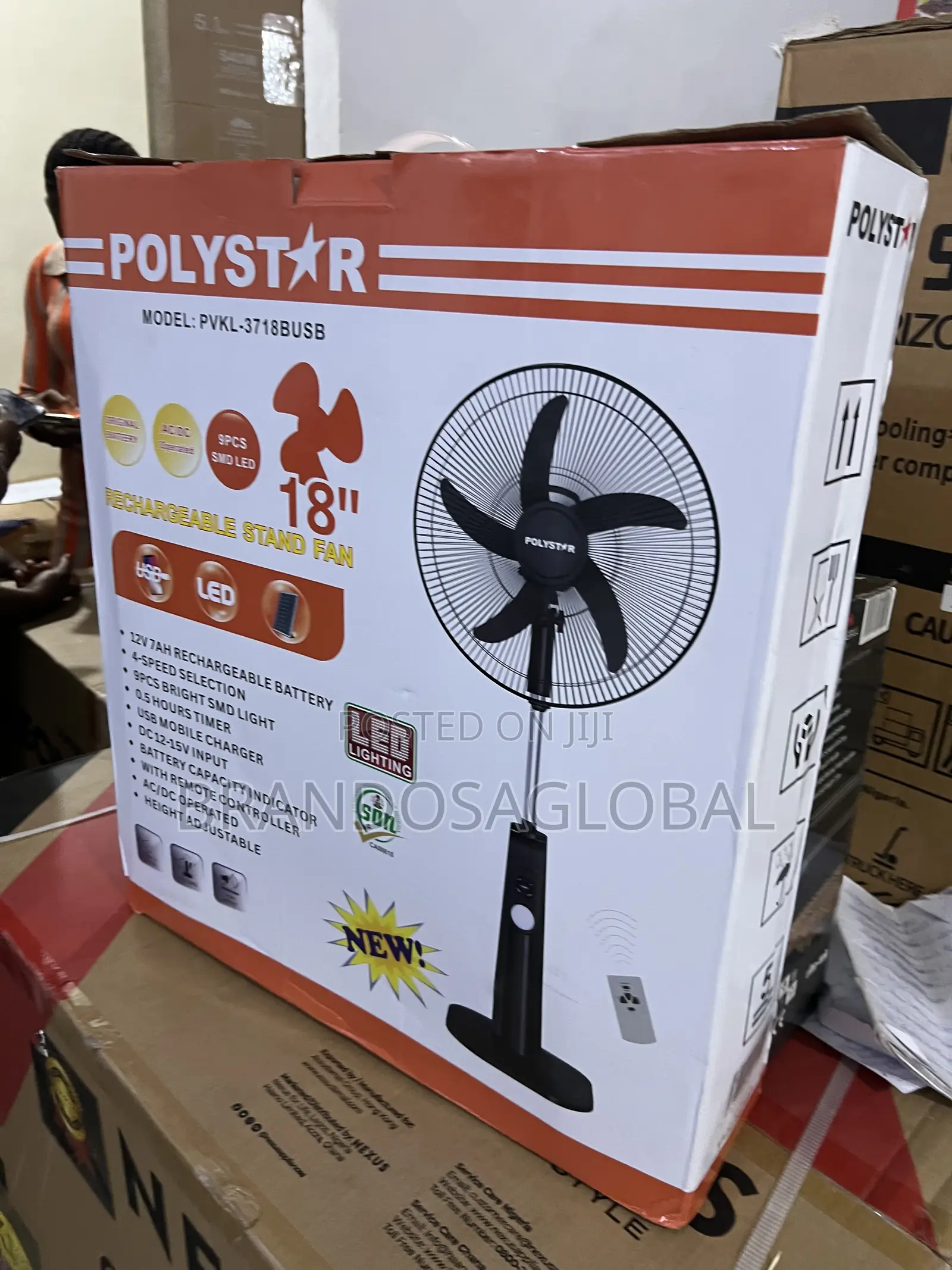 PVKL-1878busb Polystar 18-Inch Standing Fan | Quality Cooling