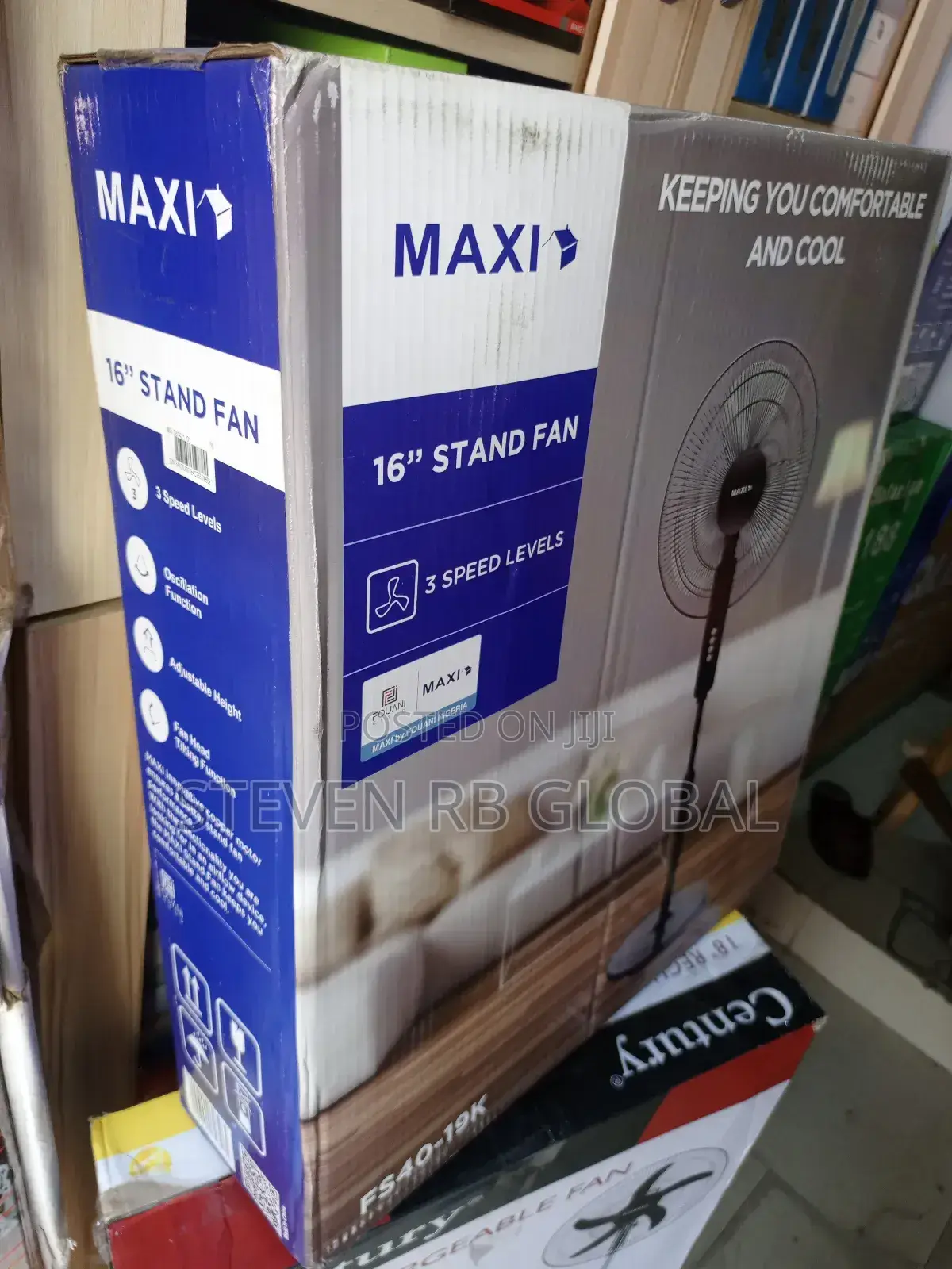 Maxi Standing Fan 16 Inch – Black (40-19mr)