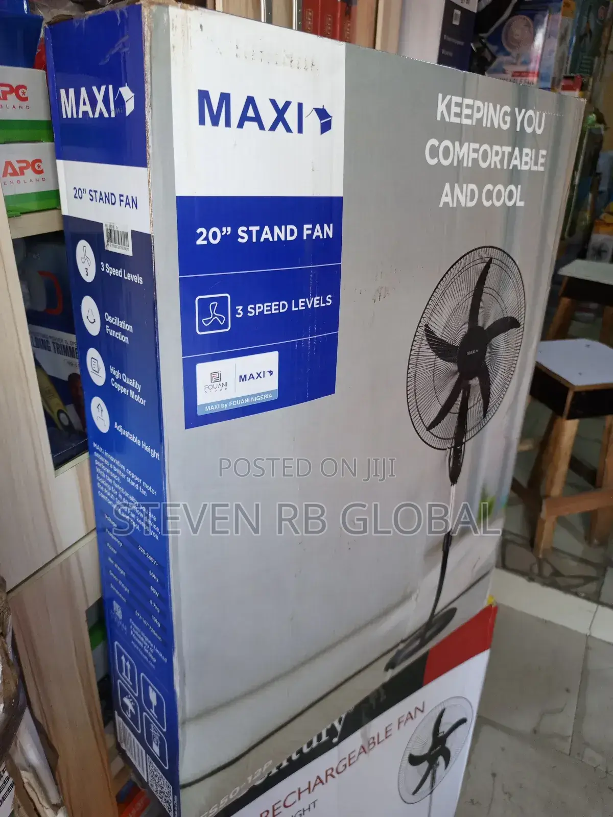Maxi Standing Fan 20 Inch – Black (50-12pb)