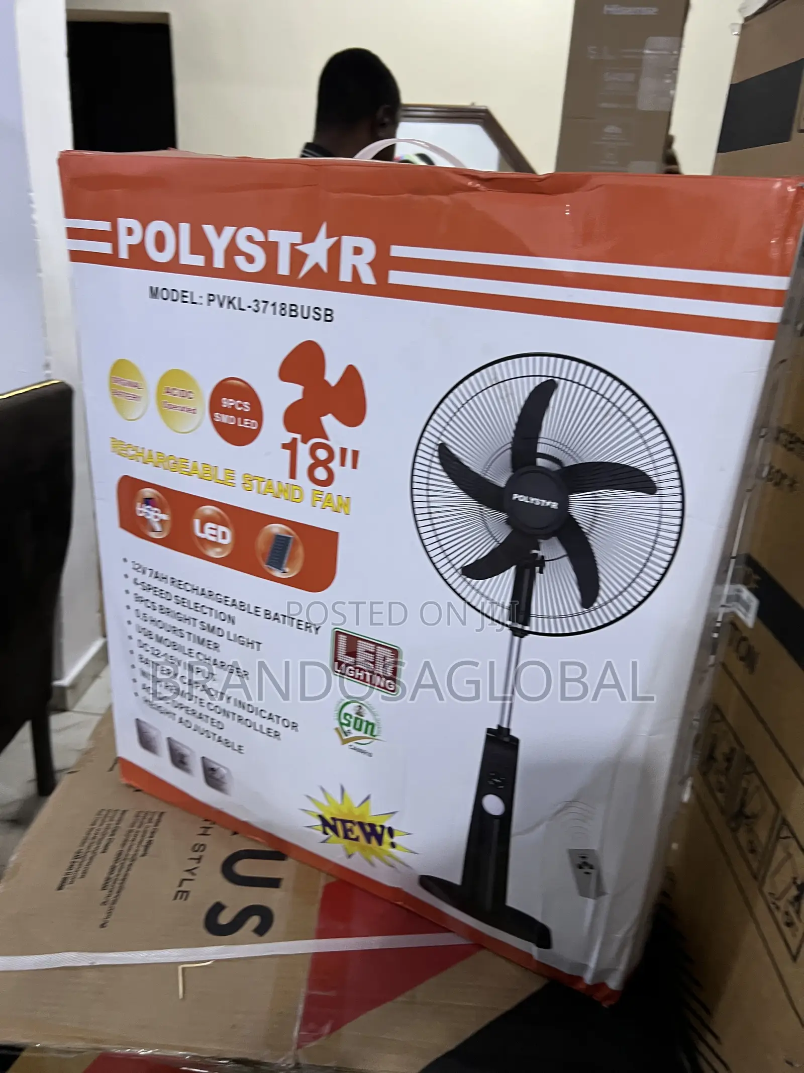 Polystar PVKL-1878busb 18" Fan | Super Quiet Motor