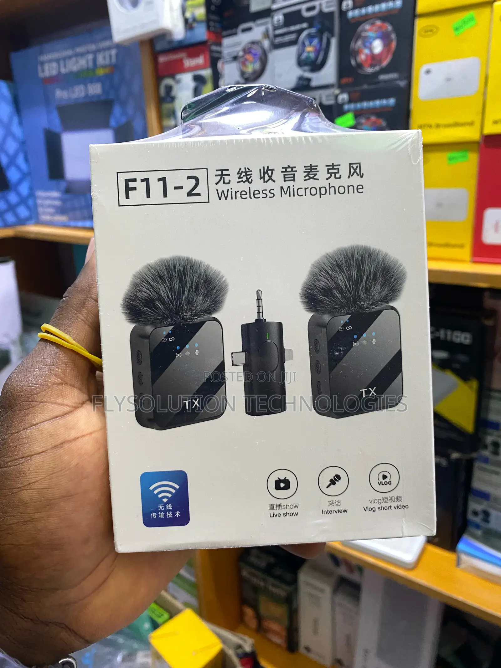 F11-2 Double Wireless Microphone Active Noice Cancellation