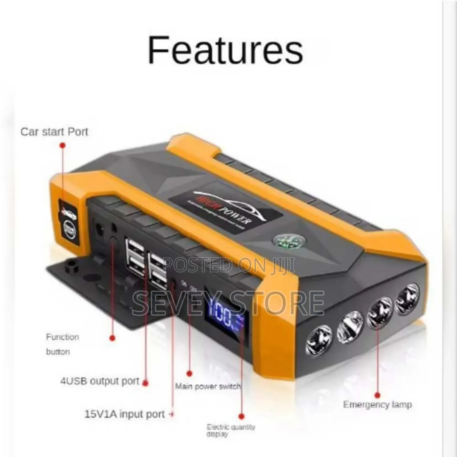 High Power Multi-Function Jump Starter