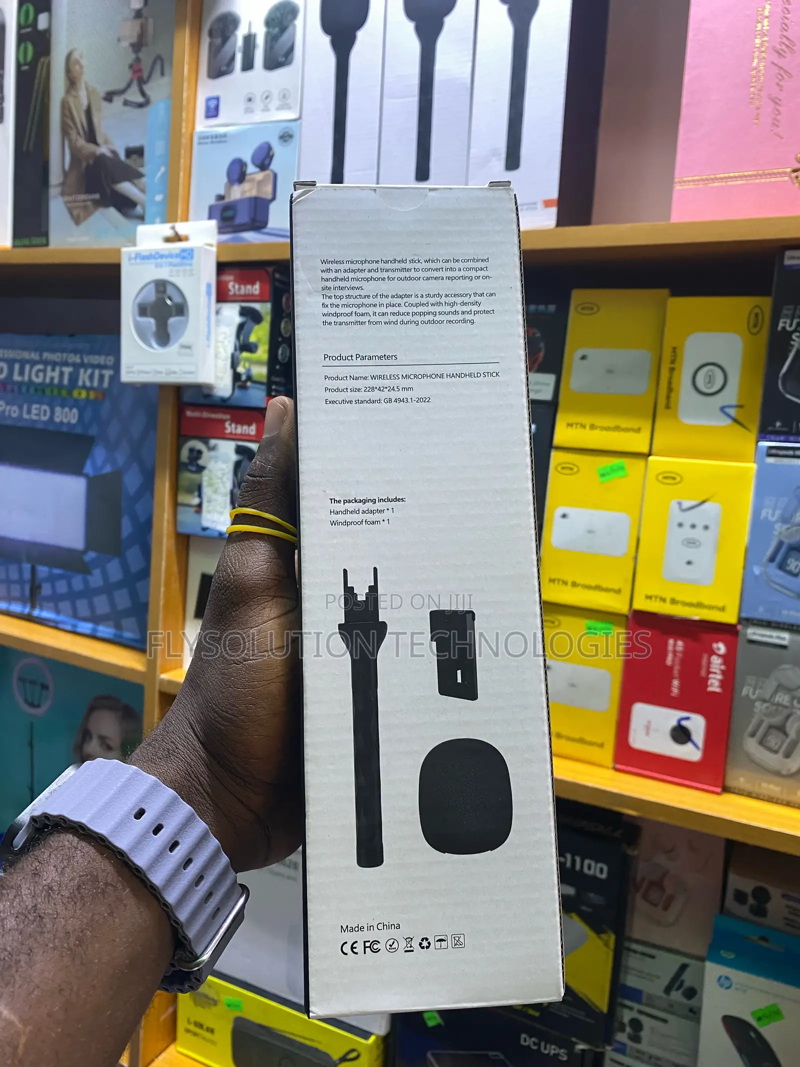Interview Mic Wireless Podcast Microphone Handheld Stick