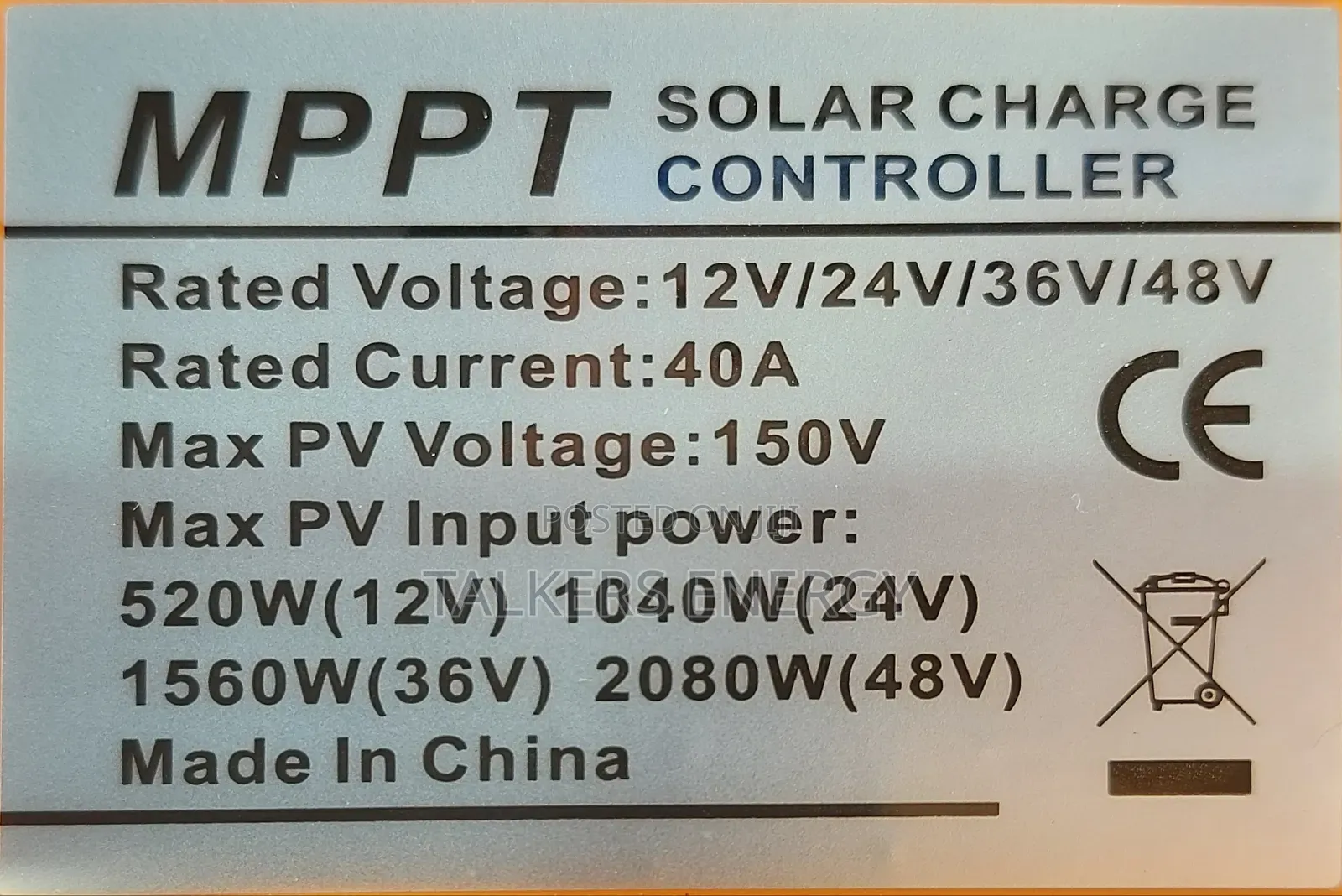 MPPT 40a 12v/24v/36v/48v SMS Available in Ikorodu