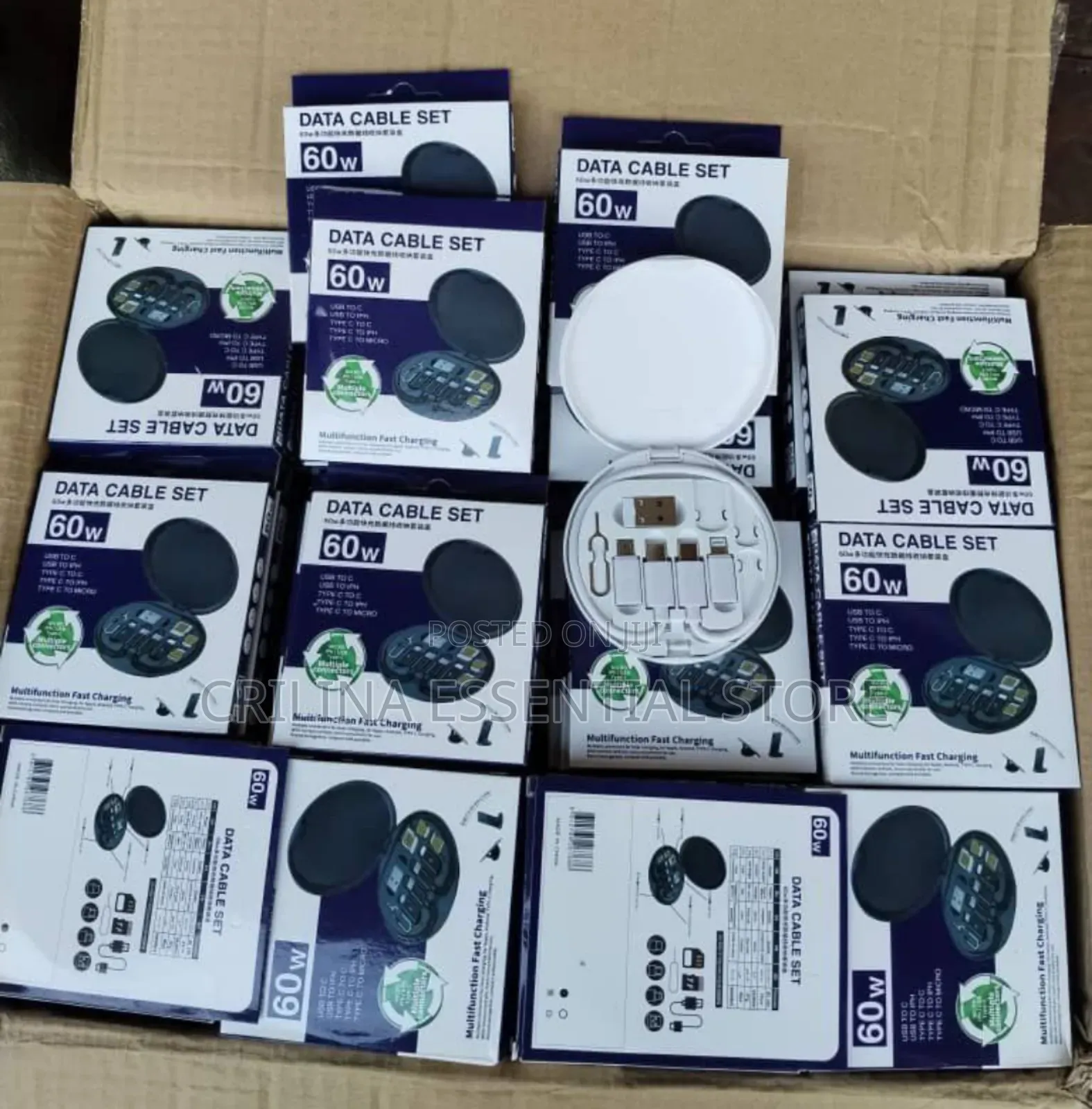 5-in-1 Ultra-Fast Data Charging Cable Storage Box(Wholesale Only)
