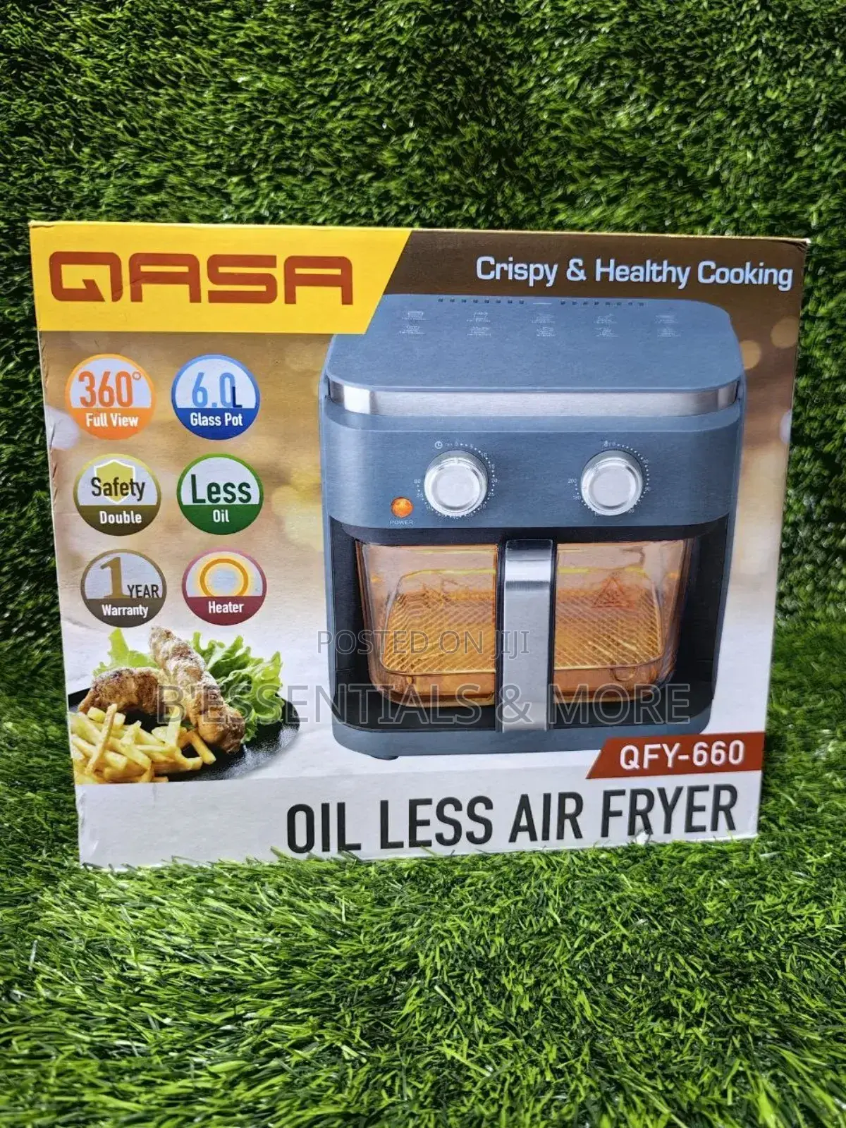 Qasa 6litres Air Fryer With Transparent Glass
