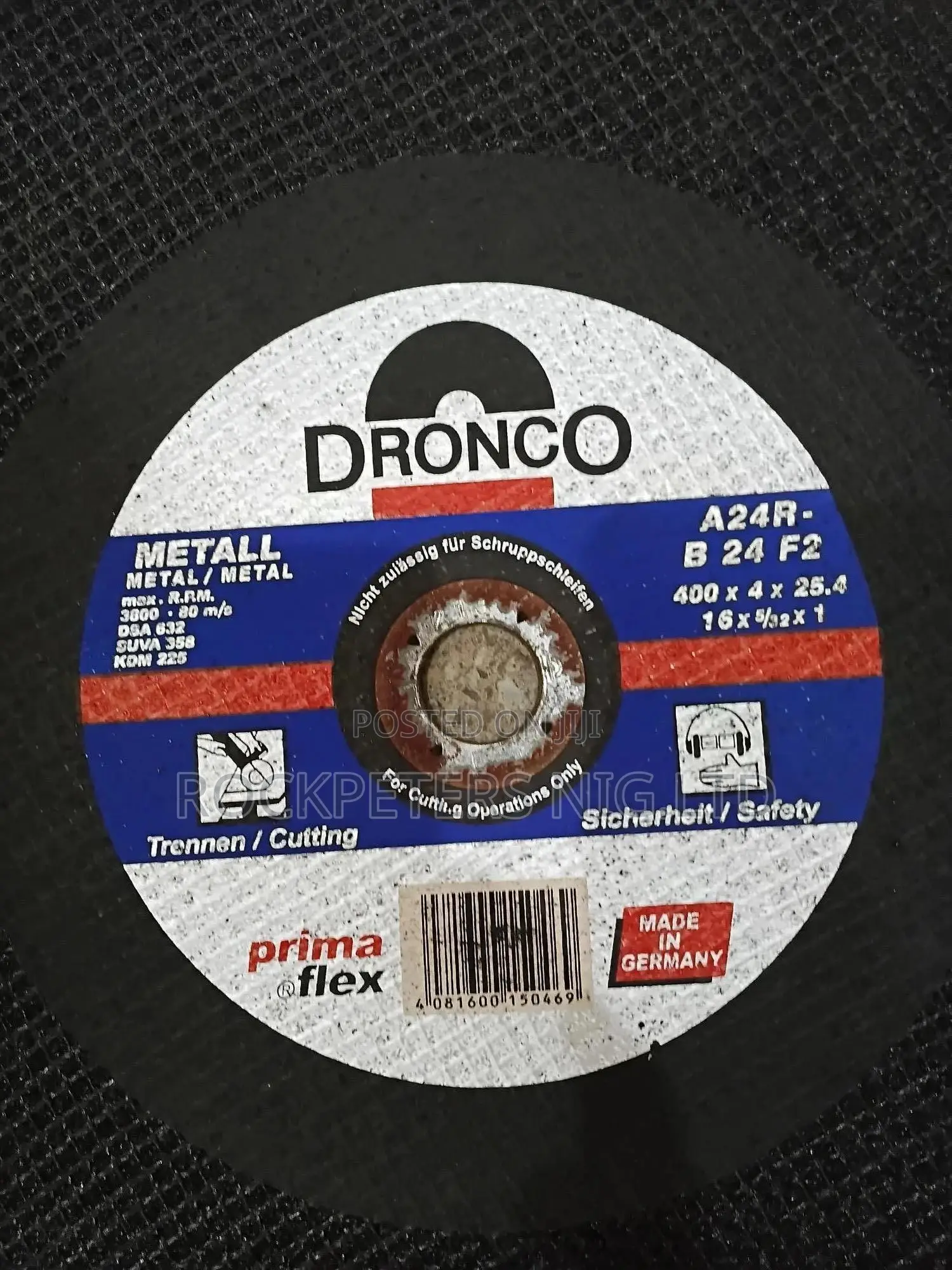 Dronco 400 X 4 X 25.4 16" Metal Cutting Disc