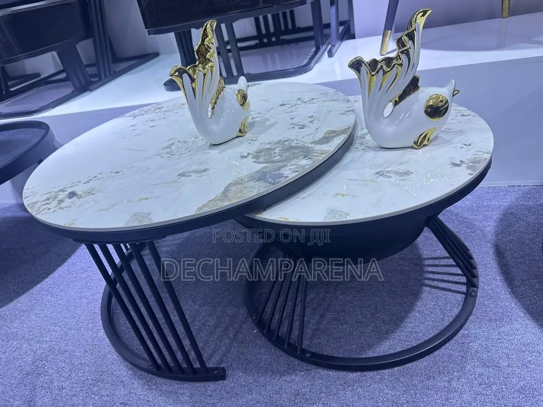 Luxury Center Table Set , Black Frame