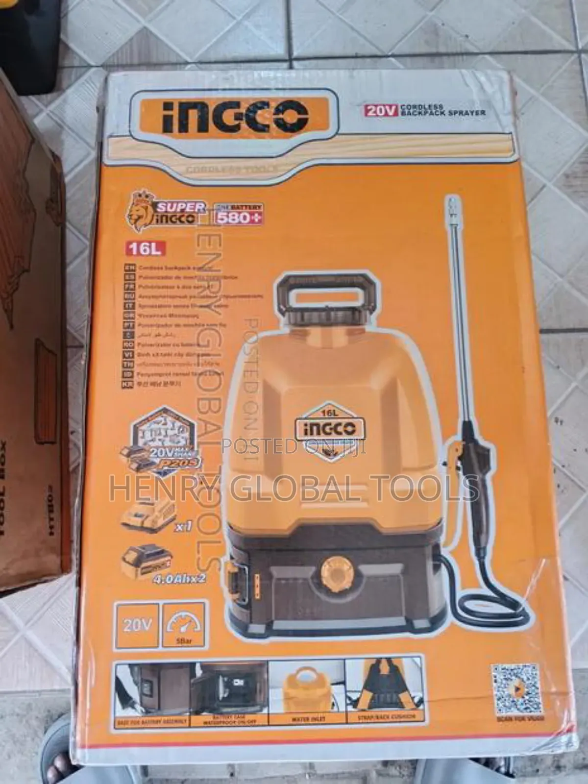 20v Cordless Battery Backpack Sprayer