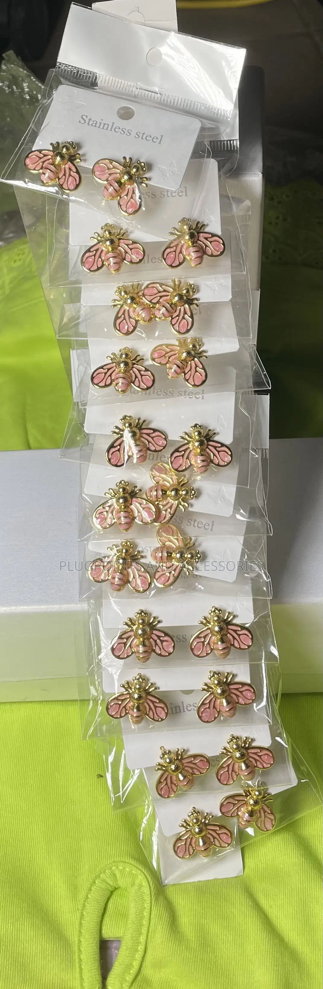 Bee Statement Earring Soft and Chic Wine, Peach, Red, Mint, White