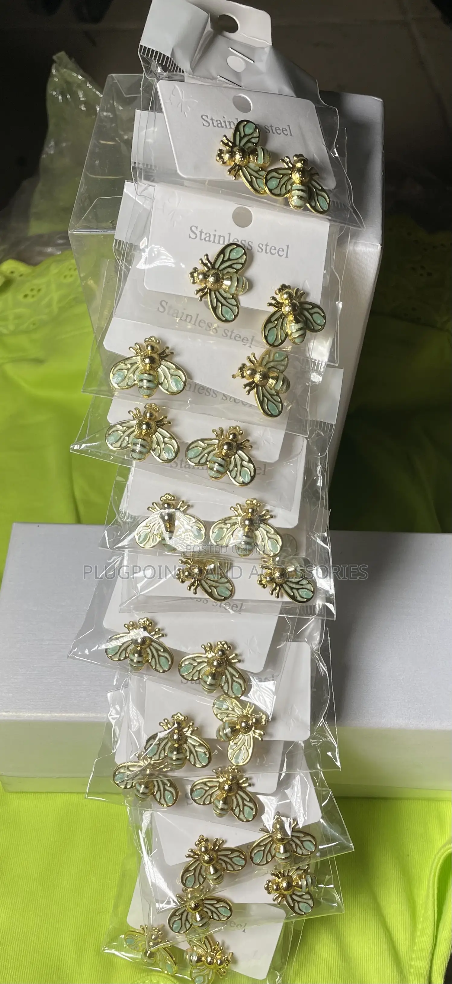 Bee Statement Earring Soft and Chic Wine, Peach, Red, Mint, White