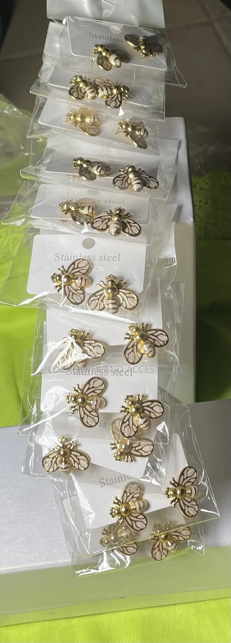 Bee Statement Earring Soft and Chic Wine, Peach, Red, Mint, White