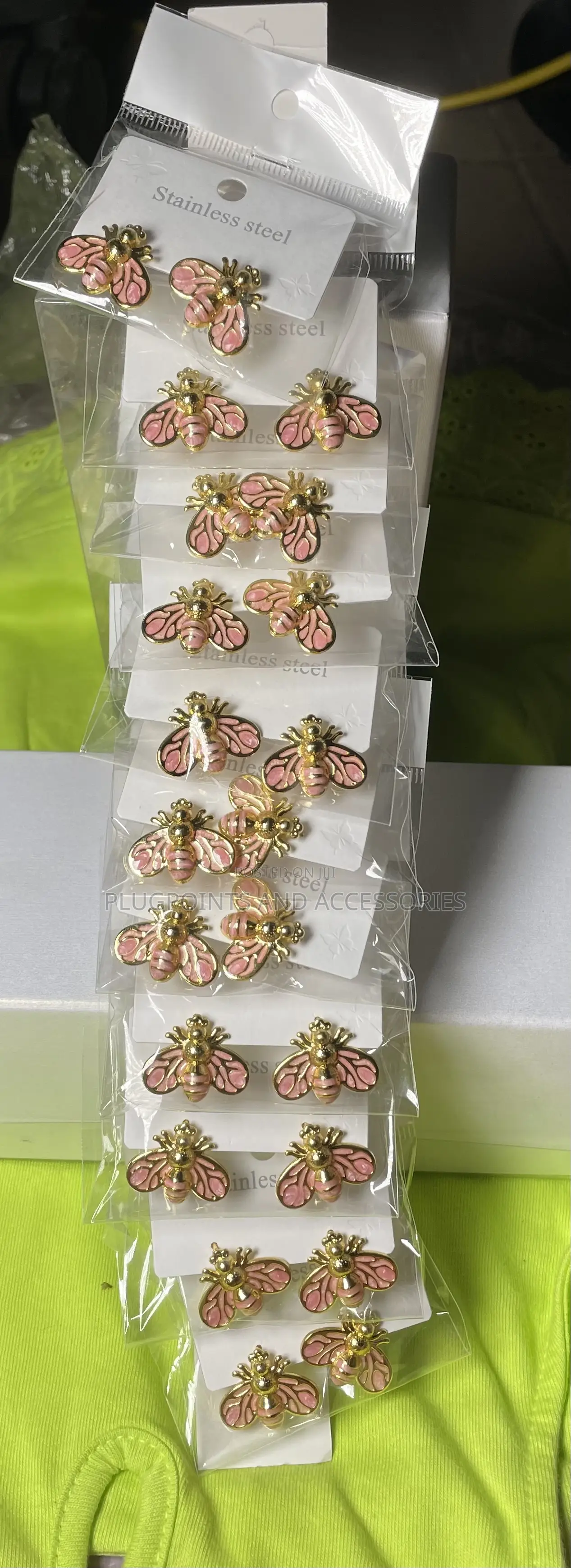 Bee Statement Earring Soft and Chic Wine, Peach, Red, Mint, White