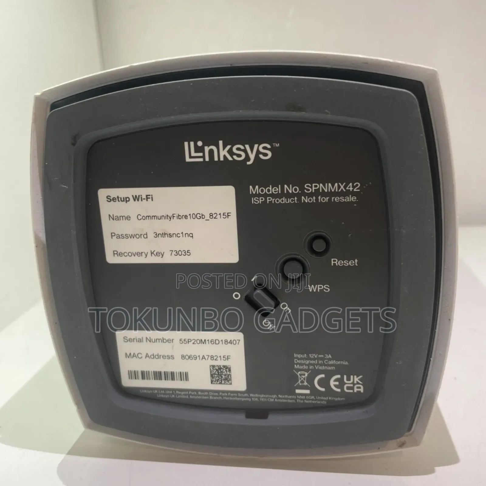 Linksys Spnmx42 (Community Fibre Edition) Tri-Band Mesh Wi-Fi System