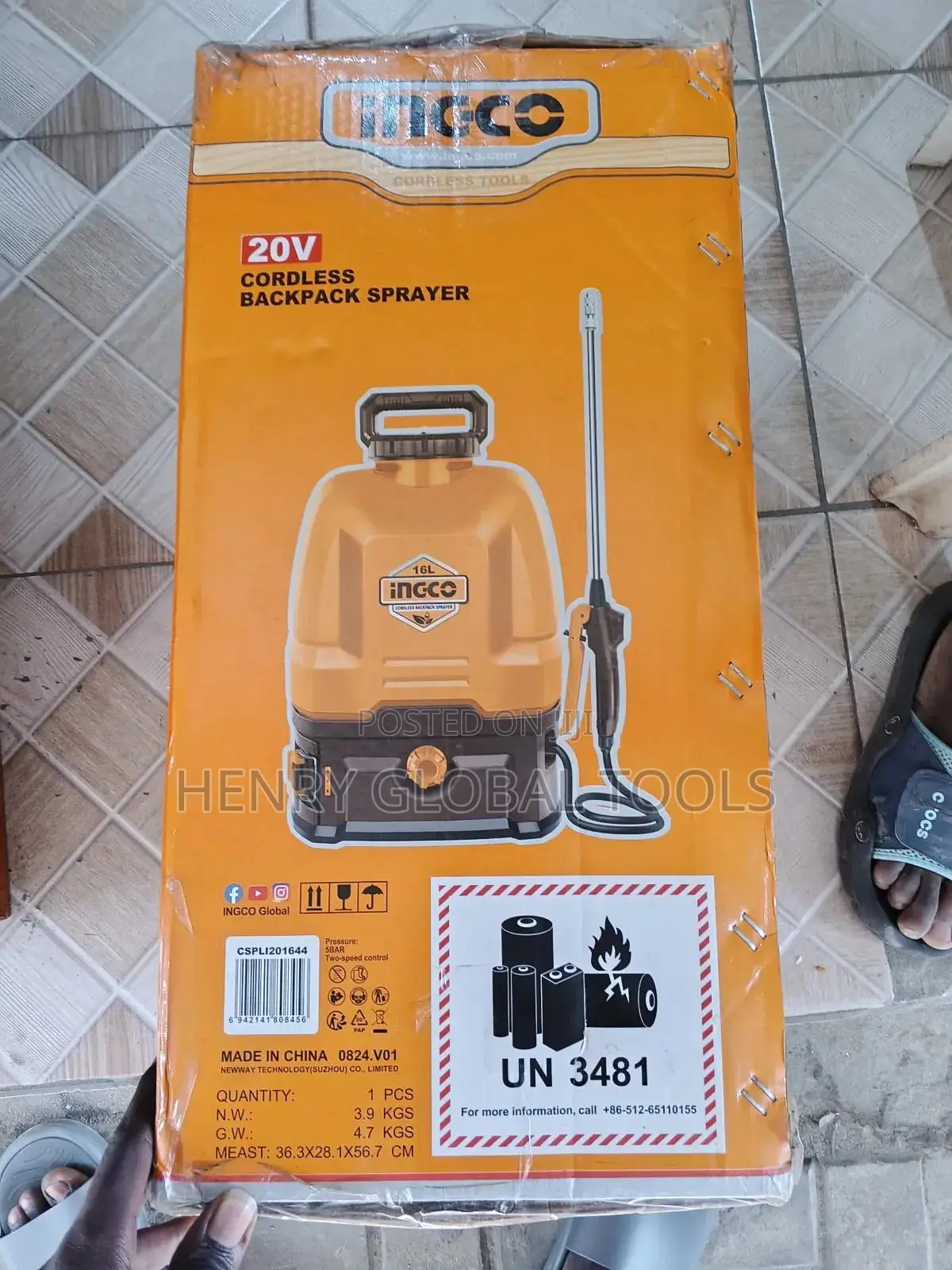20v Cordless Battery Backpack Sprayer