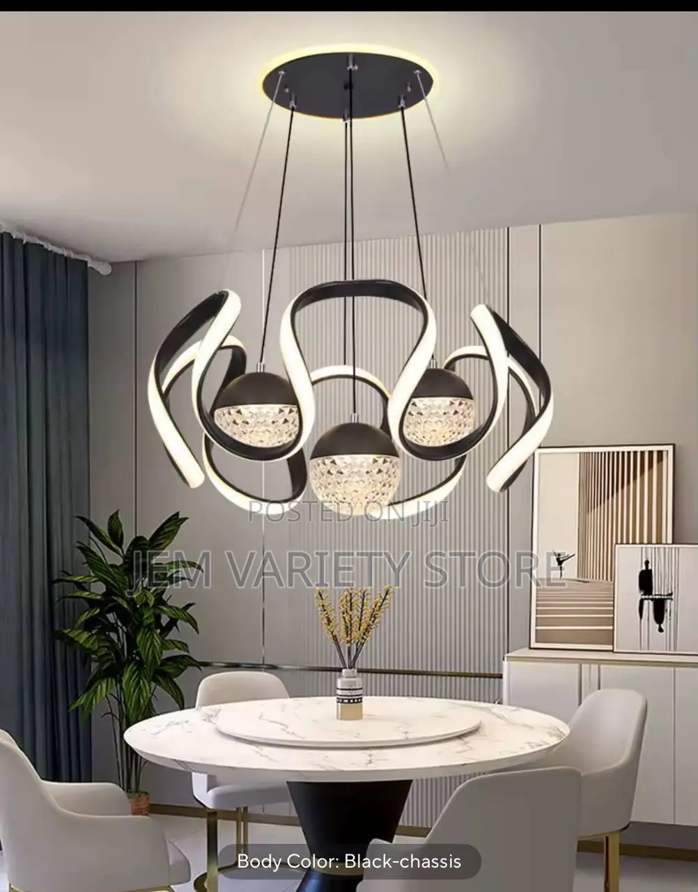 Modern Minimalist Class Ball Chandelier