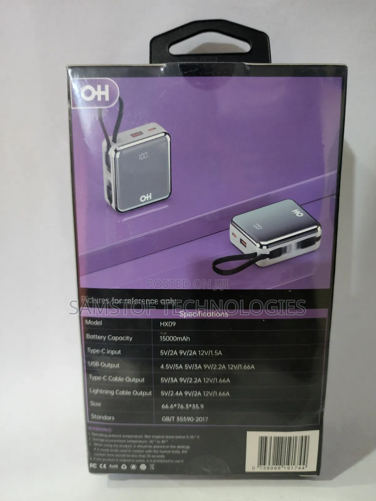 Oh Mobility Power Bank 15000mah Model Hx09