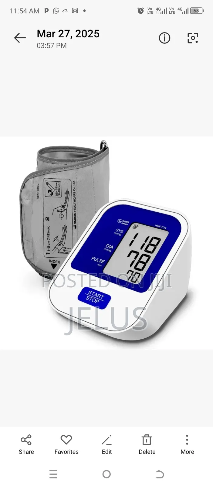 Omron Quality Blood Pressure Monitor
