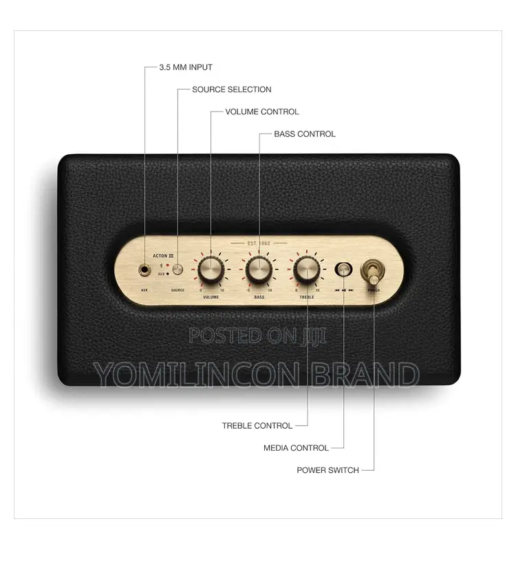 Marshall Acton III Bluetooth Home Speaker, Black