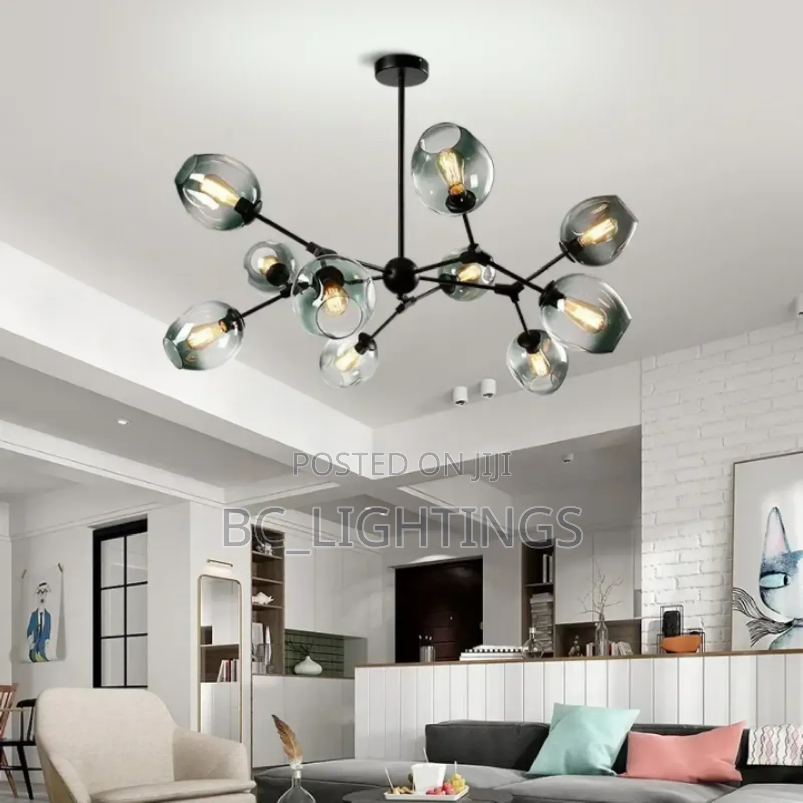Modern Nordic Glass Chandelier Light