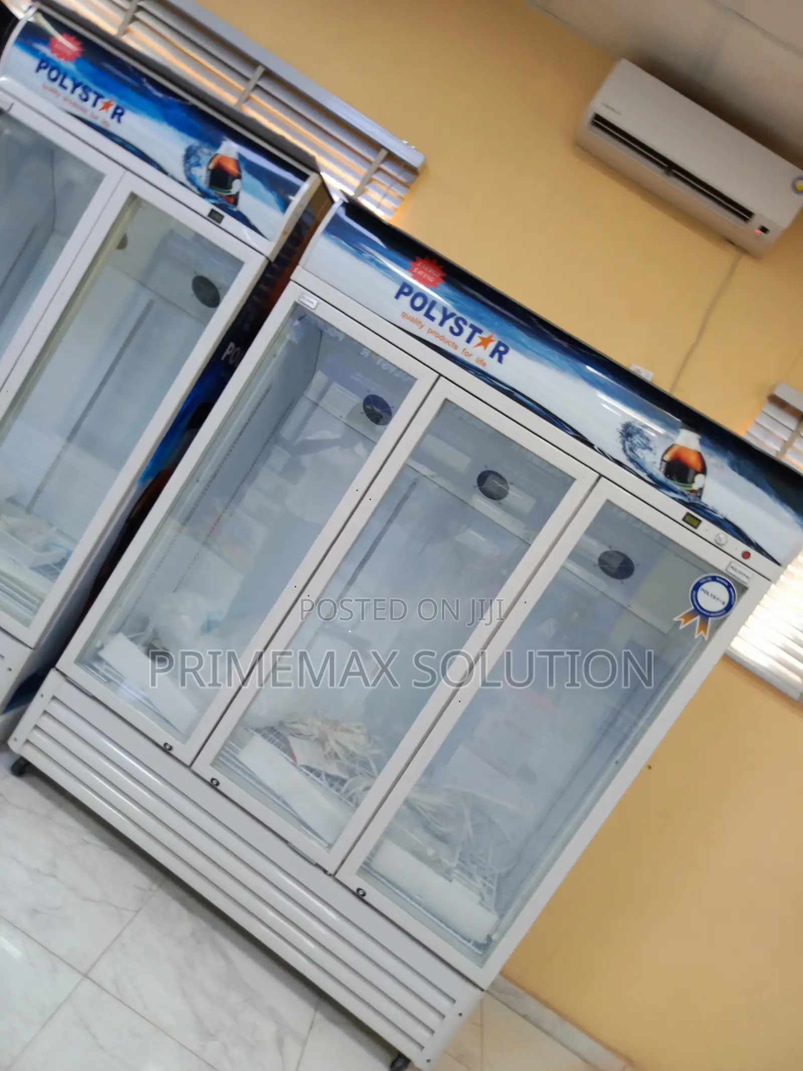 Super Large Polystar 1055l Triple Door Showcase Refrigerator