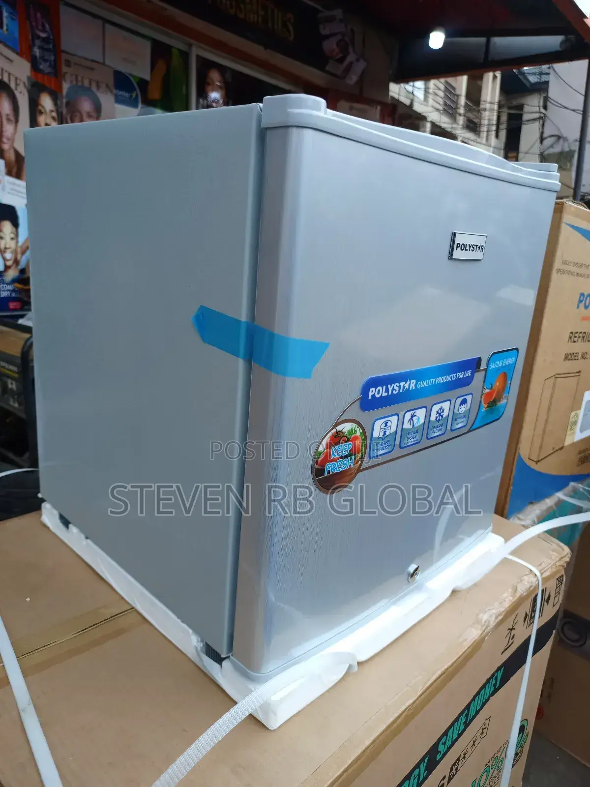 Polystar Bedside Fridge 45 Litres – Silver | Pv-bs81sl