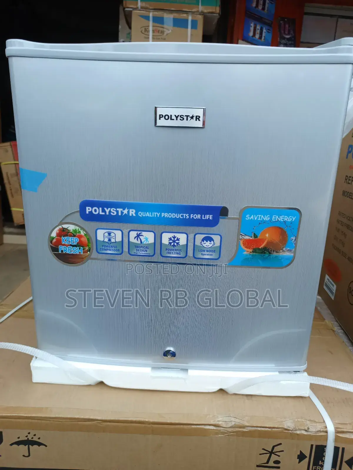 Polystar Bedside Fridge 45 Litres – Silver | Pv-bs81sl