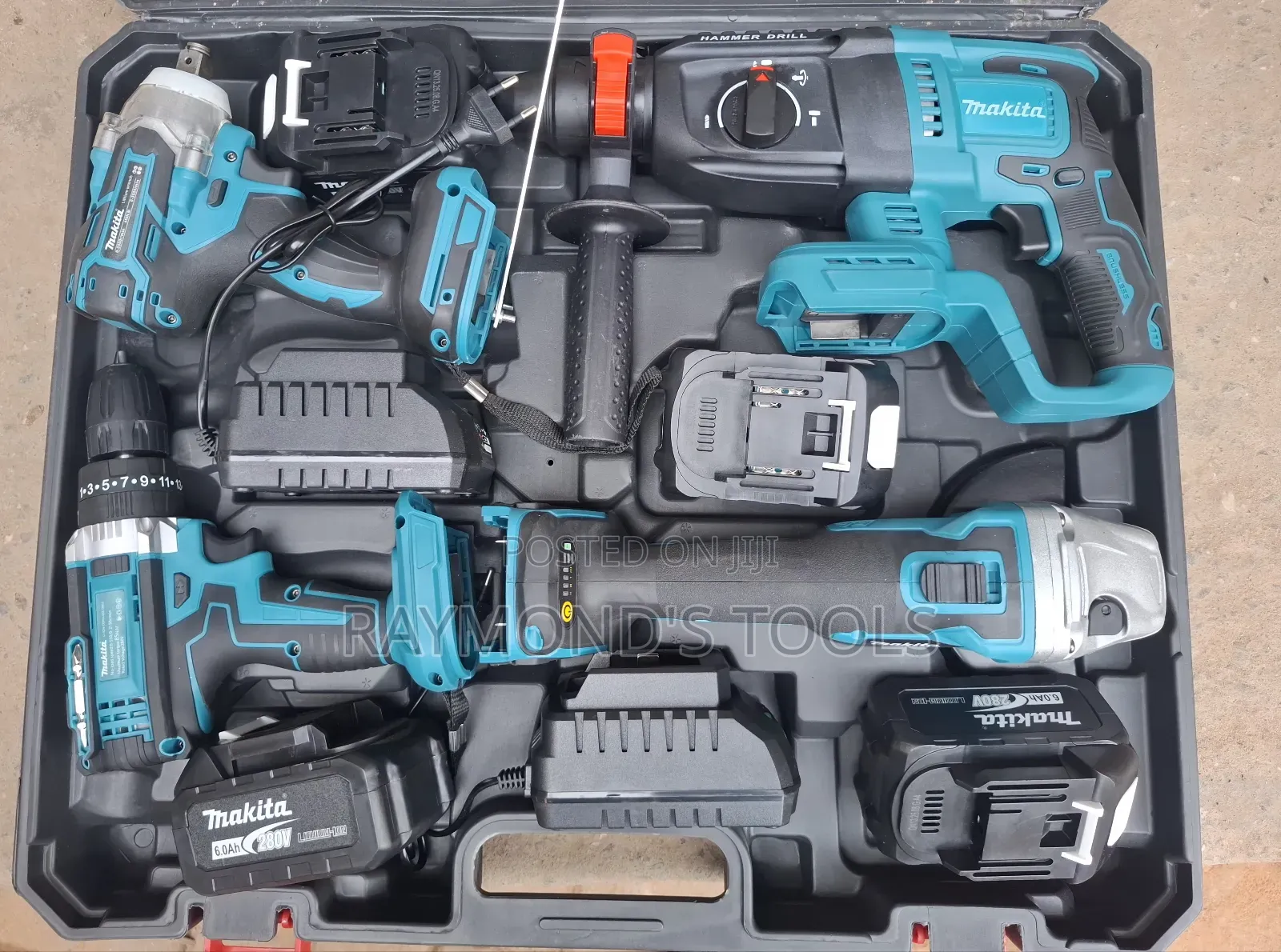 Makita 4 in 1 Power Machine Combo Drill,Grinder and 2in1 Impact Screw