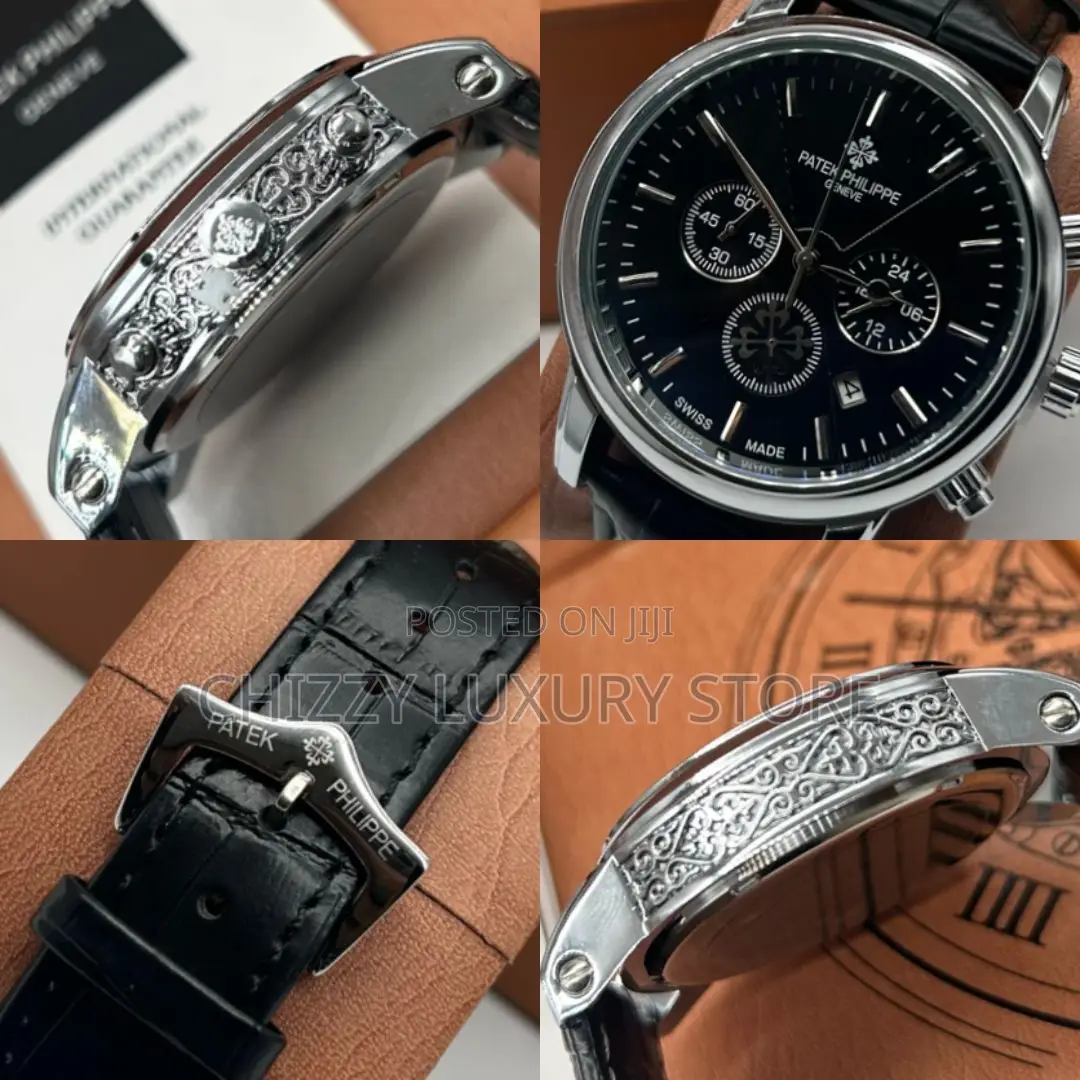 Patek Philippe Quality Men Genuine Leather Wristwatch