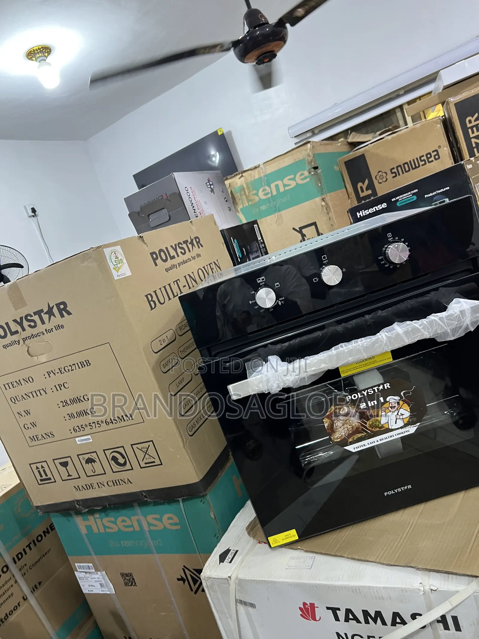 Polystar Pv-Eg271bb Kitchen Built-in Oven 60cm Dual Heat System
