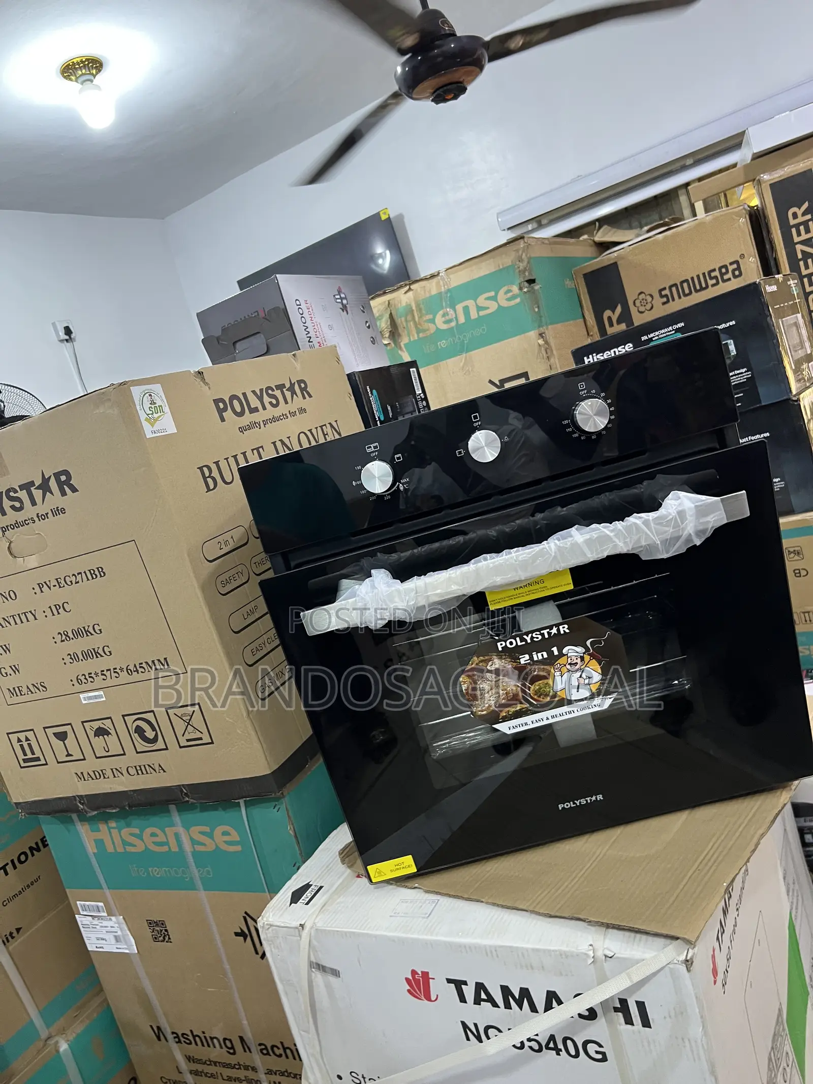 Polystar Pv-Eg271bb Pro 60cm Built-in Oven Dual Heat Cooking