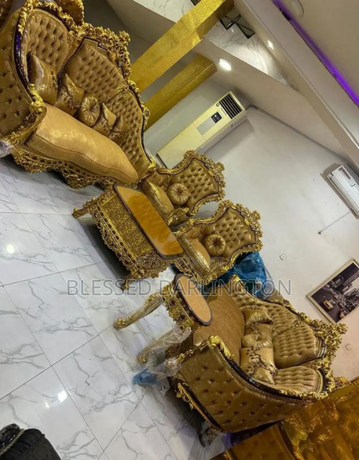 All Round Gold Egypt Royal Chair